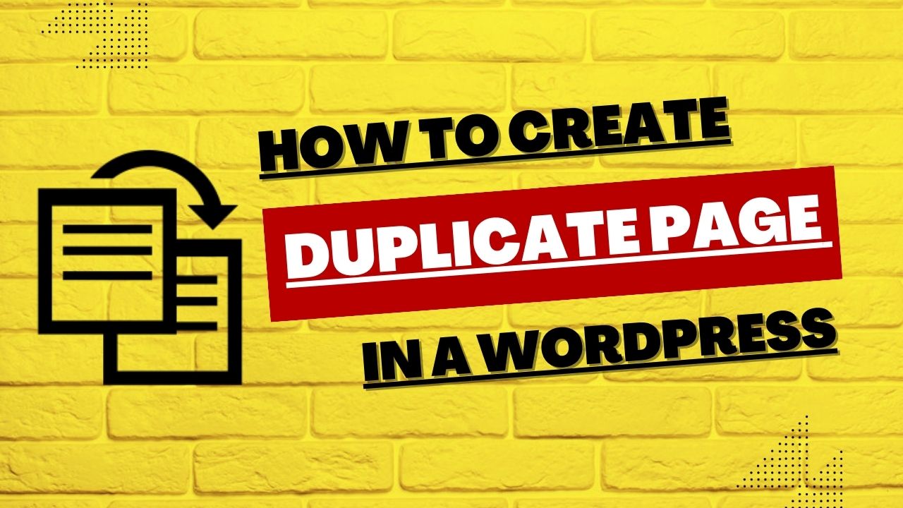 Duplicate Page in WordPress